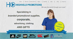 Desktop Screenshot of highveldpromotions.co.za